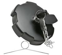 ZXBBTZ Tappo serbatoio bloccabile 80 mm per MAN TGA TGX TGS Mercedes Actros Atego Volvo DAF, tappo carburante con 2 chiavi, gancio, catena, ricambio per camion, veicoli commerciali, nero
