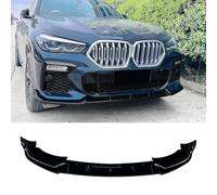 ZXBL Auto Spoiler Frontali per BMW X6 G06 M Sport 2019 2020 2021 2022,Paraurti Anteriore Splitter Spoiler Lama Labbro Paraurti Anteriore,Normal-Glossy Black