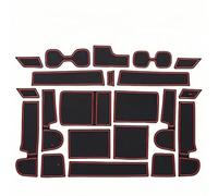 ZXBL Tappetino Console Centrale Tappetini in Gomma per CRV 2017-2019, Imbottitura per Cucitura Porta Accessori Sottobicchieri,Red