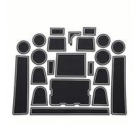 ZXBL Tappetino Console Centrale Tappetini in Gomma per Nissan Patrol 2017-2021, Imbottitura per Cucitura Porta Accessori Sottobicchieri,White