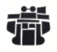 ZXBL Tappetino Console Centrale Tappetini in Gomma per Polo Plus 2019, Imbottitura per Cucitura Porta Accessori Sottobicchieri,White
