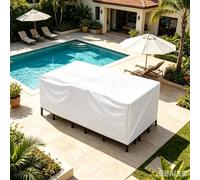 ZXBNNN 240x101x80cm/LxWxH Coperture per Mobili Impermeabile Coperture per Mobili da Giardino Copertura Tavolo Sedie Esterno Telo Copri Tavoli da Terrazza Rettangolare 420D Impermeabile Anti
