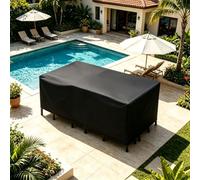 ZXBNNN 240x240x101cm/LxWxH Coperture per Mobili Impermeabile Coperture per Mobili da Giardino Copertura Tavolo Sedie Esterno Telo Copri Tavoli da Terrazza Rettangolare 420D Impermeabile Anti