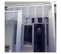 ZXCASDF Kit tenda for porta della cella frigorifera，pannelli for tende a strisce in pvc，strisce industriali，Tenda a strisce in PVC trasparente for porta del congelatore(135x220cm/53.15x86.61in)