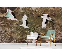 ZXCHEE Carta Da Parati 3D Fili D'Oro Astratti Dipinti A Mano Fotomurali Gigante Design Muro Poster Decorazione -ZX22500-430x300cm