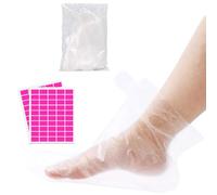 ZXCHOME 100 calzini usa e getta in plastica per pedicure piedi, cera paraffina trattamento termale, fodere da bagno in cera paraffina per piedi, calzini trasparenti
