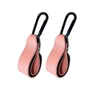 ZXCHOME 2 Ganci per Passeggino,rosa pelle Ganci per Passeggino Gancio per borsa della spesa gancio,Appendi la le borse in tutta sicurezza sulla tua Carrozzina o sul Passeggino,Taglia universale
