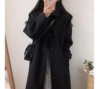 ZXCL Moda Cappotto Lungo Cappotti Invernali Donne Ragazza Cappotto in Lana Vestiti Giacca Donne-Black 2,L