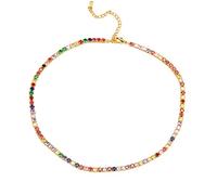 zxcs Collane da Tennis cubici Zirconia Collane per Le Donne di Cristallo di Lusso Bling Bling Clavice Catena collane collane Gioielli