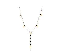 zxcs Collana Girocollo in Acciaio Inox in Acciaio Inox in Acciaio Inox per Donne Girl Girl Design Originale Collana a Catena di Cristallo Nero