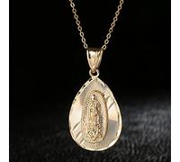 zxcs Collana in Acciaio Inossidabile Vergine Maria Collana in Oro Bijoux Collana di Cristallo in Cristallo Donna Pendente di Moda Gioielli cattolici