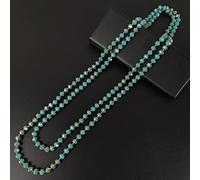zxcs Collana in Vetro Lungo Classico 60 "Collana annodata Singolo Filo sfaccettato Perline di Cristallo in Vetro Nero e Rosso