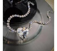 zxcs Collane di Choker di Cristallo di Grande Cuore per Le Donne Geometriche Strass Collane Decult Jewelry Regali del Partito