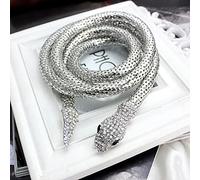 zxcs Punk Crystal Placcato Oro Placcato Collana di Serpente Magnetico per Le Donne Catena di Serpente Magnete sul Collo Choker Femmina Gioielli Partito Nightclub Regalo