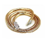 zxcs Punk Crystal Placcato Oro Placcato Collana di Serpente Magnetico per Le Donne Catena di Serpente Magnete sul Collo Choker Femmina Gioielli Partito Nightclub Regalo