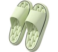 ZXCVB Pantofole da Bagno con Massaggio Silenzioso - Sandali da Doccia in Eva Antiscivolo ad Asciugatura Rapida per Uomini e Donne,Verde,38-39