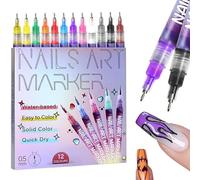 ZXCVB Set 12 Colori di Penne per Nail Art, pennarelli per Nail Art per Nail Art 3D, Bellezza Nail Art Fai da Te,1 Set