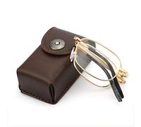 ZXCVBAS Occhiali da Lettura Compact Pieghevole Pieghevole Occhiali Unisex per La Lettura del Caso Incluso Protezione Dell'occhio Leggero Anti-Blu Ad Alta Definizione, Cristallo Naturale,A,+1.5