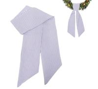 ZXCVWWE Ghirlanda per corona anteriore a strisce fascia per feste di Natale per interni ed esterni ghirlanda da parete accessori 13 cm, nastro largo 13 cm x 13 cm