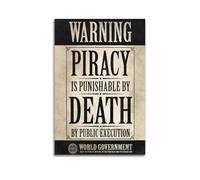 ZXCYGSAM Poster decorativo da parete con stampa artistica su tela, motivo: One Piece, reality show del governo mondiale, poster decorativo moderno, per camera da letto, 20 x 30 cm