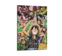 ZXCYGSAM Poster decorativo da parete su tela, motivo: One Piece King Mighty World, poster decorativo per camera da letto, poster decorativo per camera da letto, 40 x 60 cm