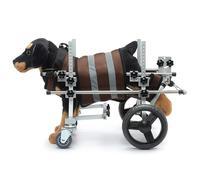 ZXDRYBHD Carrozzina per Cani, Passeggino per Cani, Carrello Cani Disabili, Carrozzina a Quattro Ruote per Cani, Aiuta i Cani a Camminare(Brown)