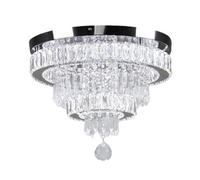ZXDTVFGN Lampada da soffitto in Cristallo a Filo, dimmerabile a 3 Colori, per Interni, Rotonda, LED, con Gocce, per Camera da Letto, Soggiorno, Ristorante, corridoio, Illuminazione