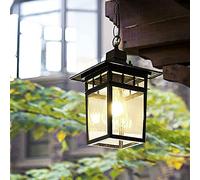 ZXDTVFGN Lanterna Classica Robusta e Resistente alla Pioggia, lampadario Antico da Villa, E27, in Vetro Impermeabile, Lampada a Sospensione da soffitto, da Esterno, da Giardino, da Galleria