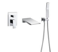 ZXDTVFGN Miscelatori per Vasca con Doccia, Soffione Doccia a Cascata E Set Flessibile per Rubinetti Vasca, Miscelatore Monocomando E - B Lwx