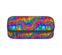 ZXERTG Astuccio portapenne multifunzione, in tessuto Oxford, con stampa color arcobaleno, ideale per l'ufficio e i viaggi, Nero , Taglia unica, Astuccio per trucchi