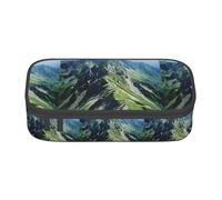 ZXERTG Astuccio portapenne multifunzione, in tessuto Oxford, con stampa di cielo e montagna, perfetto per l'ufficio e i viaggi, Nero , Taglia unica, Astuccio per trucchi