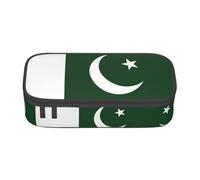 ZXERTG Astuccio versatile con stampa bandiera del Pakistan, astuccio spazioso in tessuto Oxford, astuccio organizer per matite, Nero , Taglia unica, Custodia per chiave