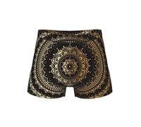 ZXERTG Biancheria intima da uomo con stampa mandala,Slip boxer con sacchetto di supporto totale,Boxer comodi, Nero , S