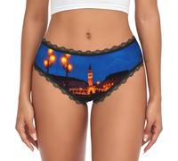 ZXERTG Bridge Under The Twilight Print Women's Low Rise Lace Mutandine | Scelta perfetta per lavoro, allenamento o tempo libero nel fine settimana