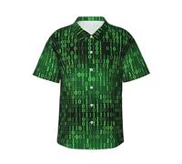 ZXERTG Camicie hawaiane da uomo a maniche corte con stampa Hacker Era, camicie da spiaggia tropicali per l'estate e le vacanze, Nero , XL