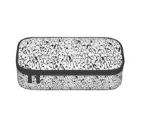ZXERTG Elegante astuccio per matite in tessuto Oxford con stampa di una folla di pinguini, custodia multifunzione, perfetta per l'ufficio e i viaggi, Nero , Taglia unica, Astuccio per trucchi