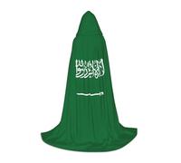ZXERTG Mantello con cappuccio con stampa bandiera dell'Arabia Saudita per costumi di Halloween, perfetto per stregoni, vampiri, tristi mietitori e altri cosplay