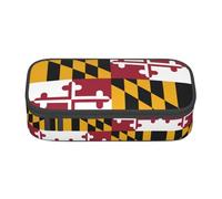 ZXERTG Maryland - Astuccio versatile con stampa con bandiera dello Stato del Maryland, spazioso astuccio in tessuto Oxford, astuccio organizer per matite, Nero , Taglia unica, Custodia per chiave