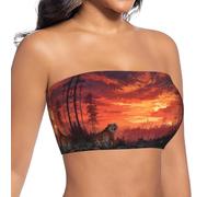 ZXERTG Night Tiger Print - Maglietta da donna, Nero , XXL