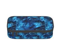 ZXERTG Onyx Stone - Astuccio portapenne in tessuto Oxford, con stampa blu pallido, ideale per l'ufficio e i viaggi, Nero , Taglia unica, Astuccio per trucchi