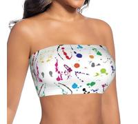 ZXERTG Paint Drop Print - Top da donna a tubino, Nero , XXL