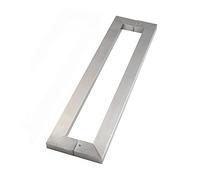 ZXFDM Maniglia per Porta Doccia in Acciaio Inossidabile, Manopole per Porte in Vetro con Tubo Quadrato Nero Opaco, Maniglia per Porta Scorrevole Laterale Singolo Posteriore, per Porta Esterna Inte