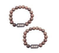 Zxfdsfdbnm 2 catene da polso religiose per battesimo, perline di legno, per uomini e donne, fatte a mano, per comunione spirituale