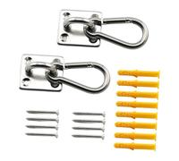 Zxfdsfdbnm Acciaio industriale 8 mm Rigging Hardware Quadrato Eye Plate Ancoraggi Gancio per Balcone Patio Swing Chair Installazione Swing Hanging Set