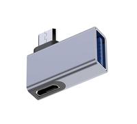 Zxfdsfdbnm Adattatore multiplo dell'ospite di USB del dispositivo con la porta di alimentazione laterale connettori da 90 gradi per l'accesso facile dei controller di gioco