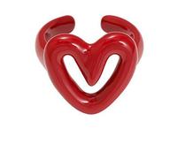 Zxfdsfdbnm Anelli a forma di cuore traforato per uomini e donne con cuore vuoto coppia irregolare festa d'amore, One Size, come descritto, come descritto
