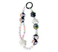 Zxfdsfdbnm Bracciale alla moda per cellulare, cinturino per telefoni cellulari, elegante colorato con perle antilost