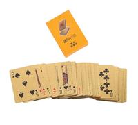 Zxfdsfdbnm Carte da gioco dorate da viaggio portatile impermeabile carta da gioco pratica festa riunioni di famiglia per attività all'aperto di raccolta del partito