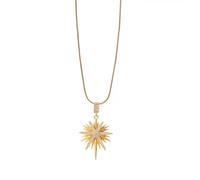 Zxfdsfdbnm Collana con ciondolo a forma di girasoli con strass in oro argento e due colori per le donne gioielli alla moda gioielli unici con fiori, One Size, come descritto, come descritto