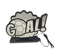 Zxfdsfdbnm Elegante luce notturna alimentata tramite USB con design riflettente a forma di lettera GOAL per migliorare l'umore LED a strati in vetro decorazione artistica a forma di lettera